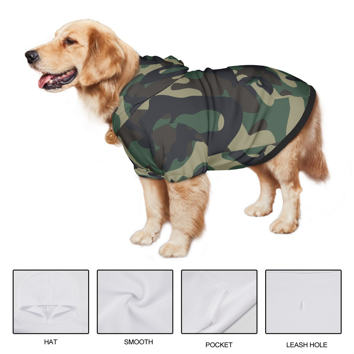 Camo Print Hoodie | Hoodies4Hounds | Shop Dog Clothing - Hoodies4Hounds