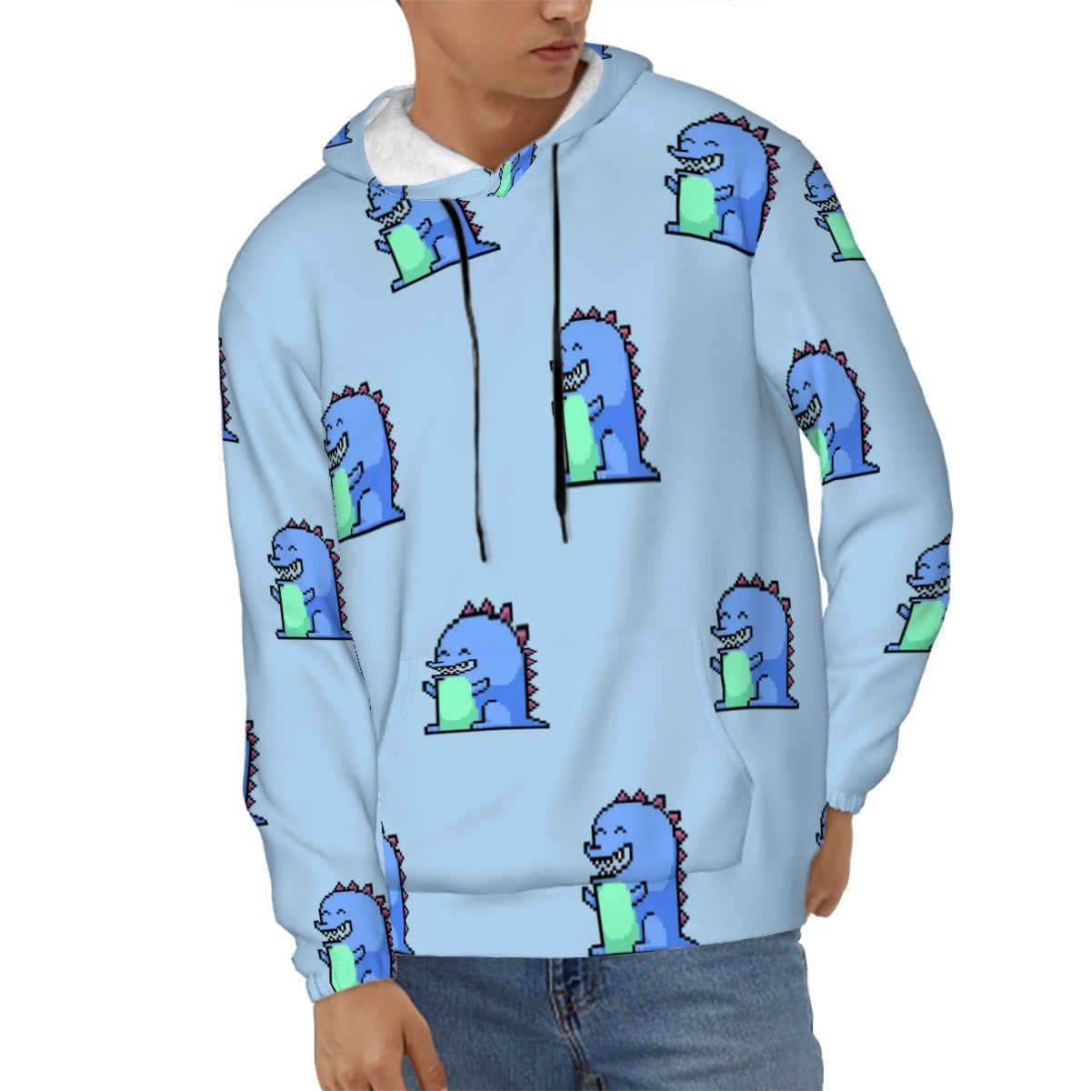 Blue Dinosaur Hoodie Human | Hoodies4Hounds | Shop Human Clothing - Hoodies4Hounds