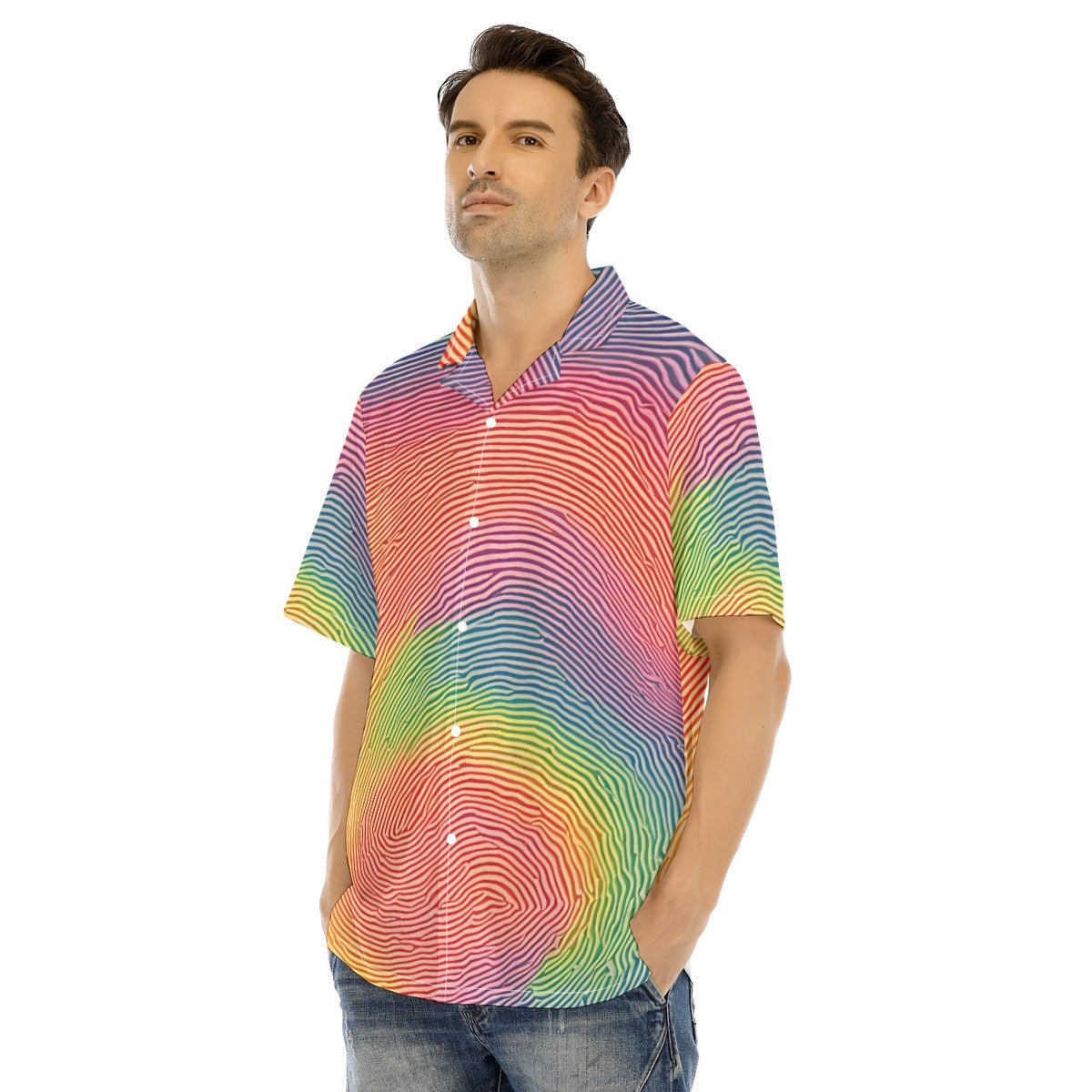 Rainbow Hawaiian Shirt Human | Hoodies4Hounds | Shop Human Clothing - Hoodies4Hounds