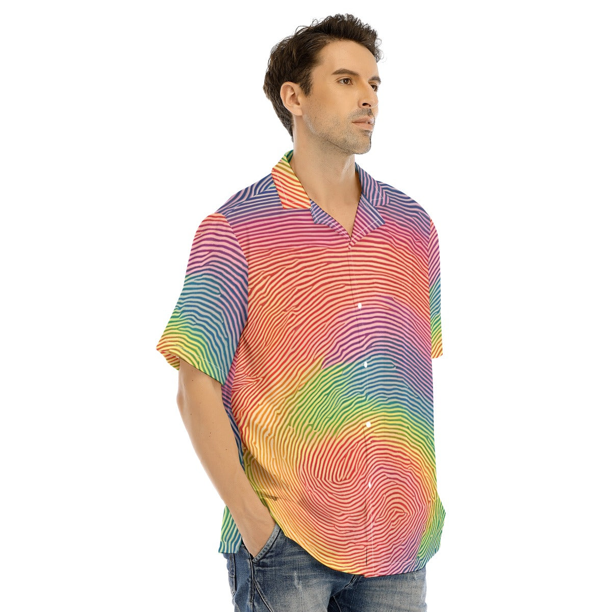 Rainbow Hawaiian Shirt Human | Hoodies4Hounds | Shop Human Clothing - Hoodies4Hounds