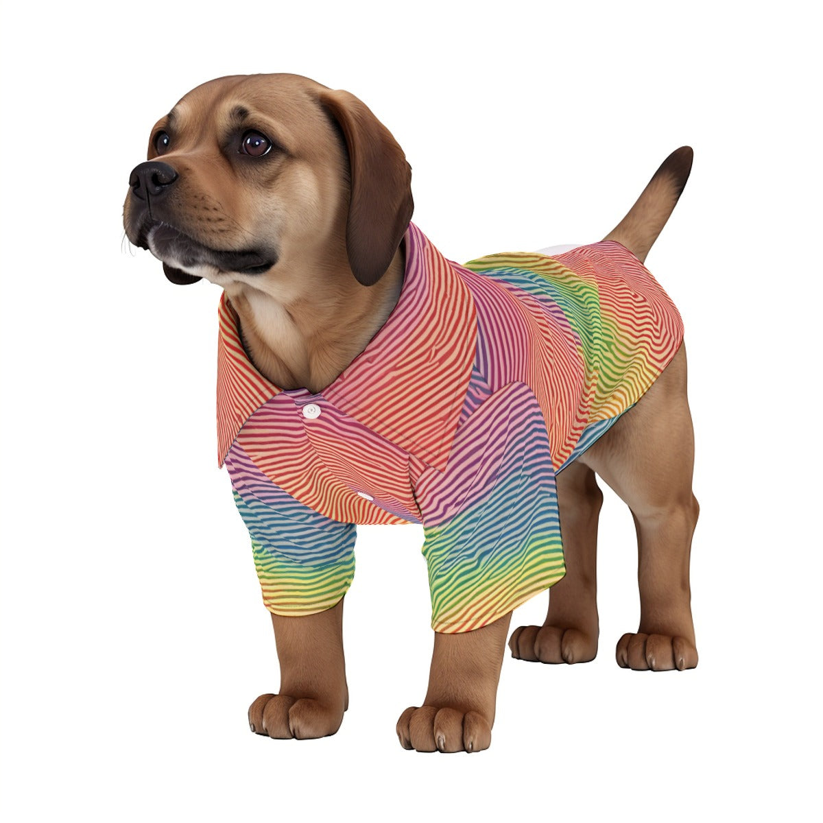 Rainbow Hawaiian Shirt | Hoodies4Hounds | Shop Dog Clothing - Hoodies4Hounds