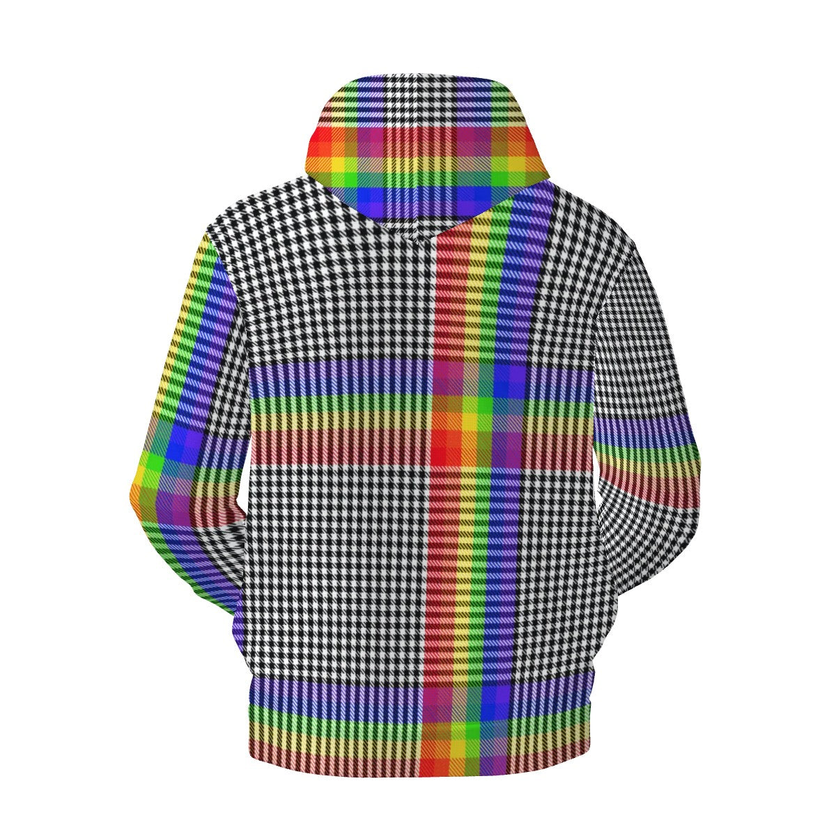 Plaid Rainbow Hoodie Human | Hoodies4Hounds | Shop Human Clothing - Hoodies4Hounds