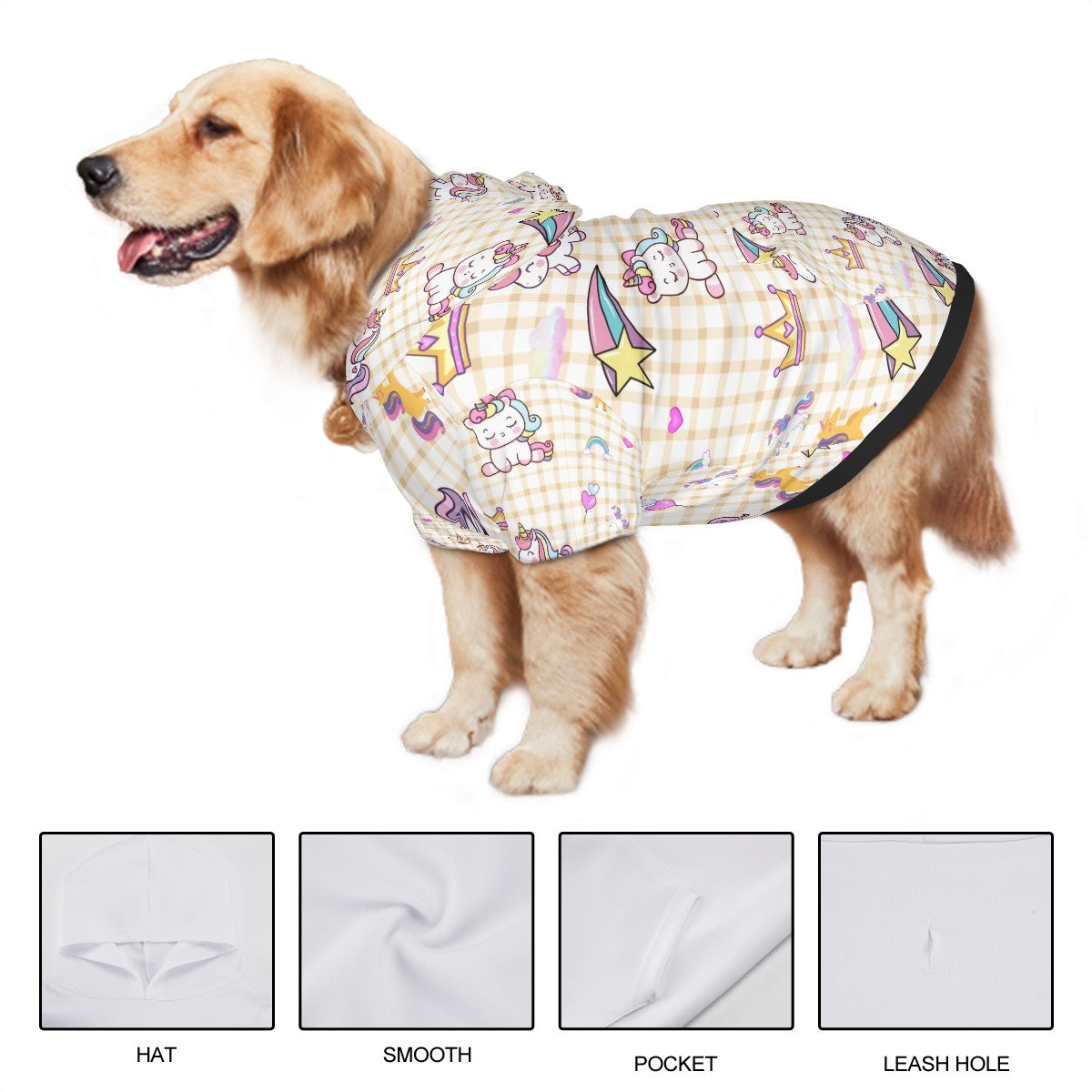 Unicorn Pattern Hoodie | Hoodies4Hounds | Shop Dog Clothing - Hoodies4Hounds