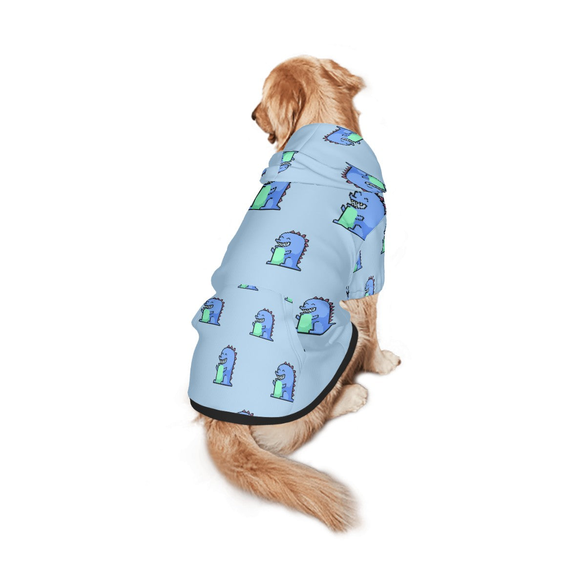 Blue Dinosaur Hoodie | Hoodies4Hounds | Shop Dog Clothing - Hoodies4Hounds