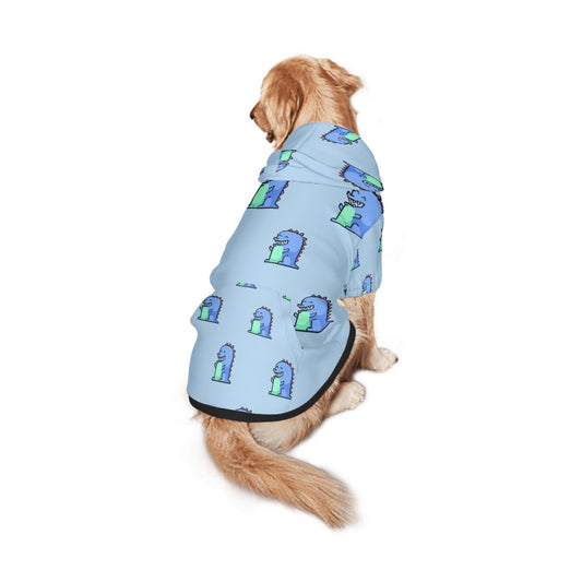 Blue Dinosaur Hoodie | Hoodies4Hounds | Shop Dog Clothing - Hoodies4Hounds