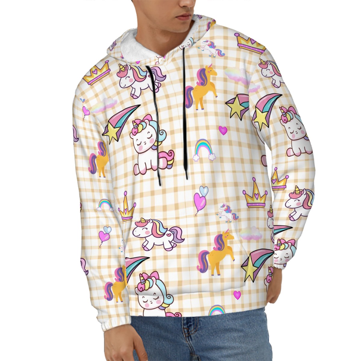 Unicorn Pattern Hoodie Human | Hoodies4Hounds | Shop Human Clothing - Hoodies4Hounds